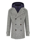 Bob Iver Melange Grey Double Breasted Coat