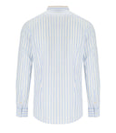 Bob Korea White Light Blue Striped Shirt