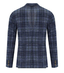 Bob Light Blue Tartan Single Breasted Jacket
