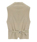 Bob Shop Striped Single Breasted Vest
