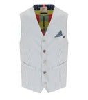 Bob Shop Striped Single Breasted Vest