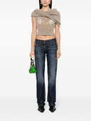 Palm Angels Logo Embroidered Straight Leg Jeans