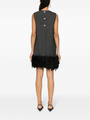 Prada Feather Detail Mini Dress