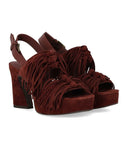 Sandalo con tacco Ash Oprah bordeaux