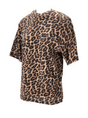 Anine Bing Avi Tee Black And Brown Leopard