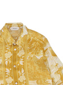 Versace Formal Shirt Twill Seta The Grotto Gold Kids