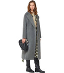 Max Mara Weekend-Mantel in Temperagrau mit Gürtel