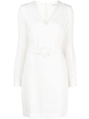 Parosh Parosh Belted V Neck Minidress