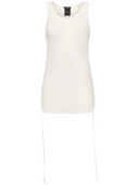 Ann Demeulemeester Mara Wrinkled Cropped Tank Top Light Cotton Rib