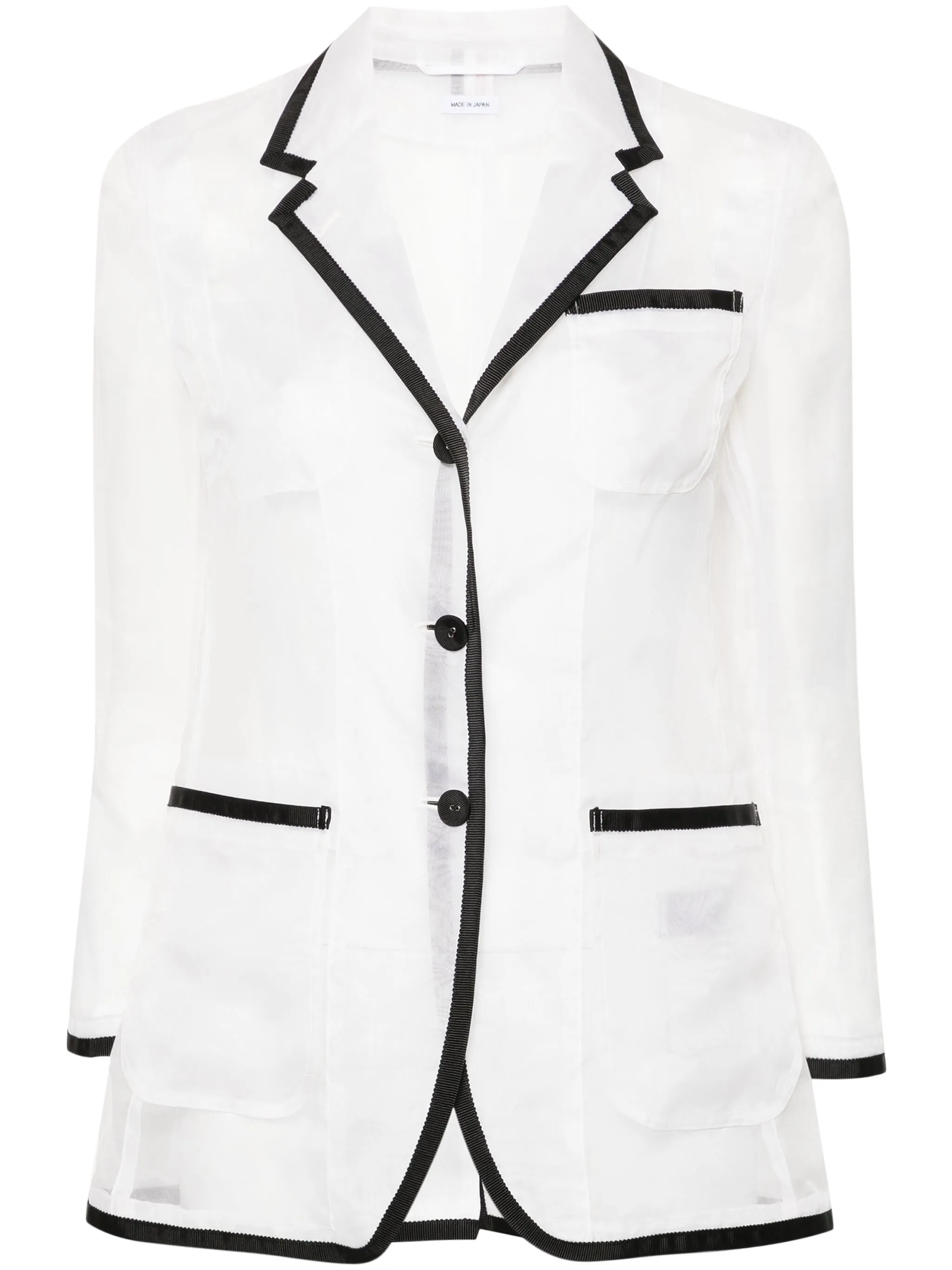 Thom Browne Semi Sheer Organza Blazer