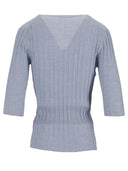 La Rose La Rose V Neck Cash/Silk Sky