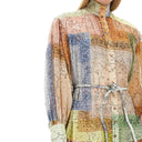 Robe imprimée en coton et en soie Zimmermann