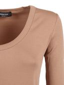 ファビアナ フィリッピ ジャージー T シャツ Costina Manica Al Gomito Con Scollo U カラー Vimini