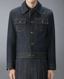 Thom Browne 背带实用夹克（22 英寸）日本布边牛仔布