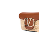 Valentino Garavani Valentino Garavani Raffia And Leather Locò Shoulder Bag