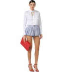 Elisabetta Franchi White Cut Out Shirt