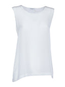 Kangra Cashmere Canotta In Crepe Di Seta