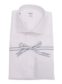 Mazzarelli Camicie Camicia En Cotone Bianco Coupe Slim