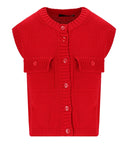Max Mara Weekend Caprara红色针织背心