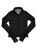 Ann Demeulemeester Mele Slim Fit Jersey Shirt Jacquard Wool Jersey