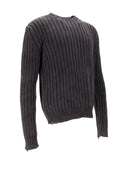 Off White Ink Arrow Rib Knit Crewneck Vintage Blac