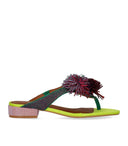 Kurt Geiger Pom Pom Mehrfarbige Tanga-Sandale