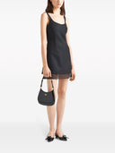 Prada Enamel Triangle Logo Wool Dress