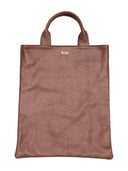 La Rose La Rose Leather Shopping Bag Chestnut Brown