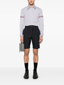 Thom Browne Straight Fit Pc L/S Shirt W/Gg Armband In Gingham Check Poplin