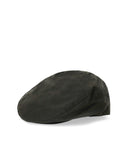 Barbour Olive Green Waxed Flat Cap