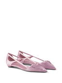 Prada Satin Finish Cut Out Ballerinas
