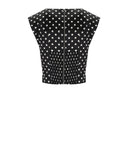 Top corsetto Ganni nero a pois