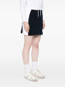 Thom Browne Mini Skirt W/ Engineered 4 Bar In Blocked Classic Solid Classic Loopback Jersey