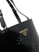 Prada Floral Embossed Leather Tote Bag