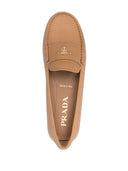 Prada Triangle Logo Leather Driving Loafers
