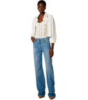 Elisabetta Franchi Light Blue Palazzo Jeans