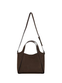 Stella Mc Cartney Logo Crossbody Tote Bag Embossed Grainy Alter Suede