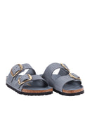 Birkenstock Arizona Big Buckle Hex Grigio basalto, Pelle oliata, S