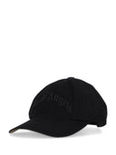 Palm Angels Curved Logo Tonal Cap Schwarz Schwarz