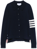 Camicia Thom Browne con bottoni in jersey e cotone con righe a 4 barre