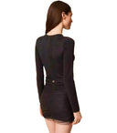 Abito Twinset in plumetis nero