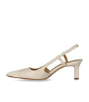 Michael Kors Alora Hellcremefarbene Slingback-Pumps