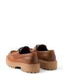 Prada 45mm Lace Up Leather Loafers