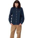 Carhartt Wip L/S Weldon Blue Shirt