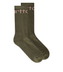Carhartt WIP WIP Militaire groene sokken met logo