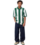 Carhartt Wip S/S Hinton White And Green Polo Shirt
