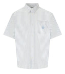 Carhartt Wip S/S Linus White Light Blue Shirt