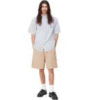 Carhartt Wip S/S Linus White Light Blue Shirt