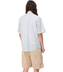 Carhartt Wip S/S Linus White Light Blue Shirt