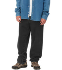 Carhartt Wip Single Knee Stone tvättade svarta jeans